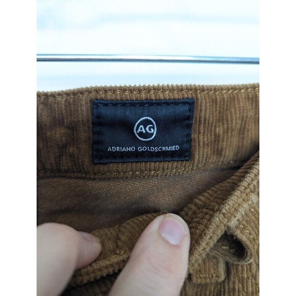 AG Adriano Goldschmied Pants Womens 26 Tan Corduroy Rhett Straight Leg Casual - Picture 9 of 14
